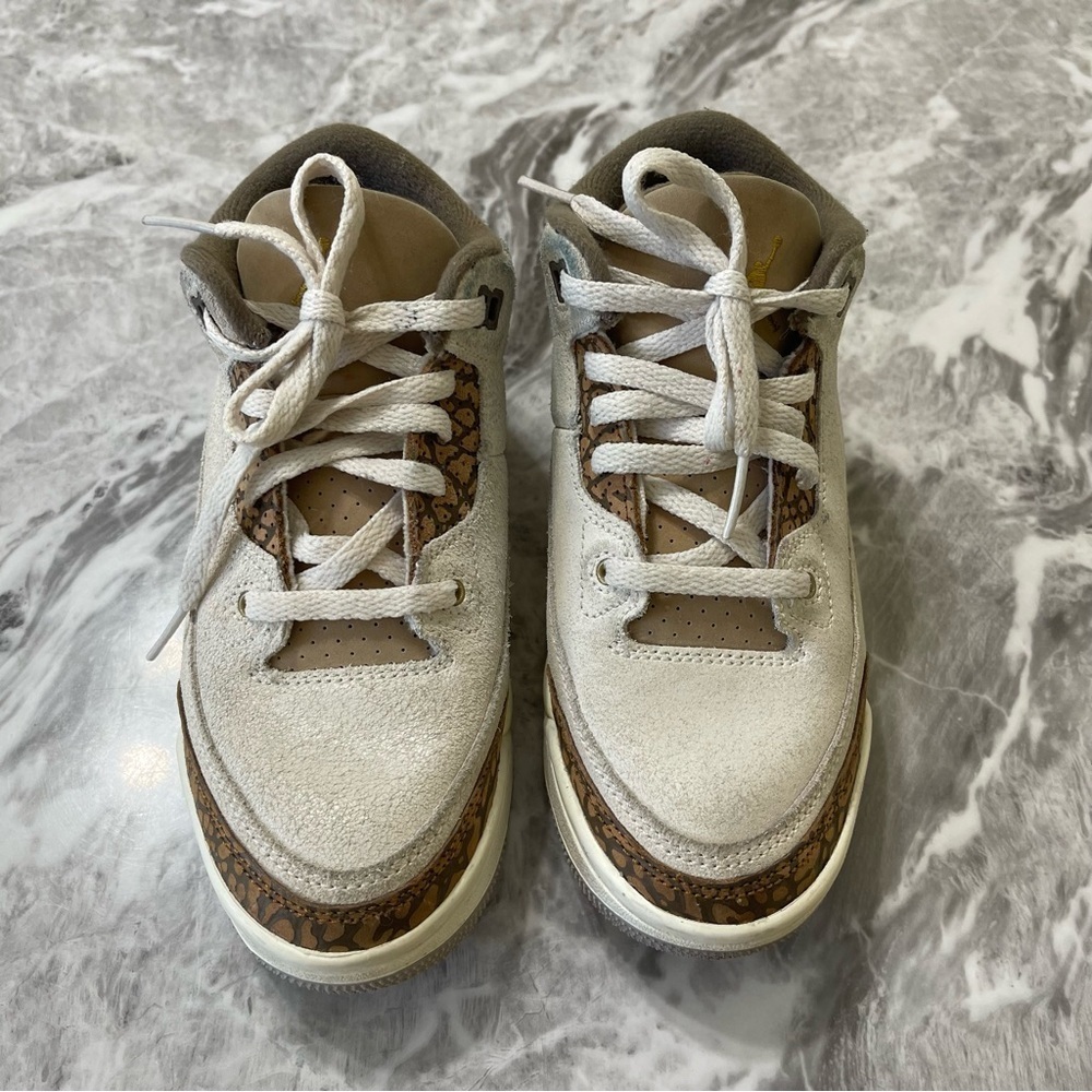 Nike Air Jordan 3 Retro Palomino Leather Sneakers High Top Shoes DM0966-102 1Y - Picture 2 of 9